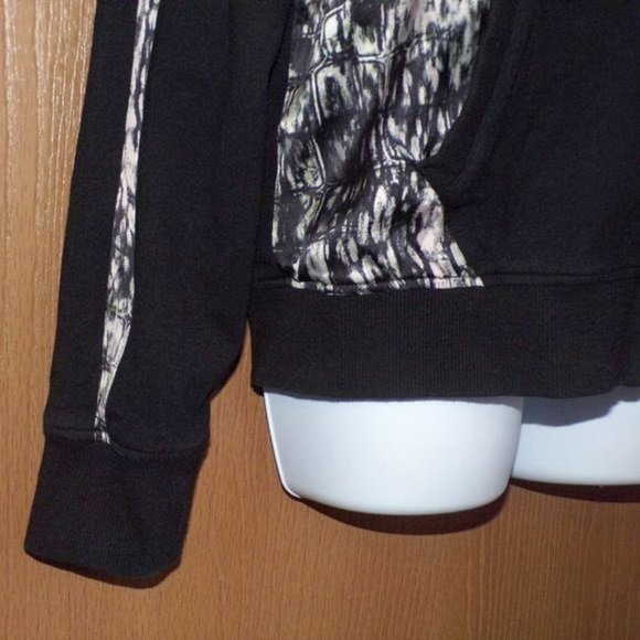 Blanc Noir Glam Silk Blend Full Zip Hoodie - Picture 7 of 10